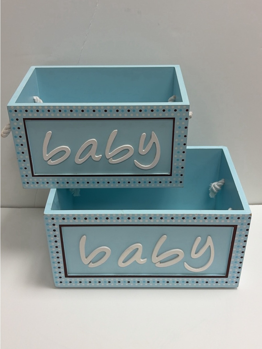 Baby Blue Decorative Storage Boxes - Brand